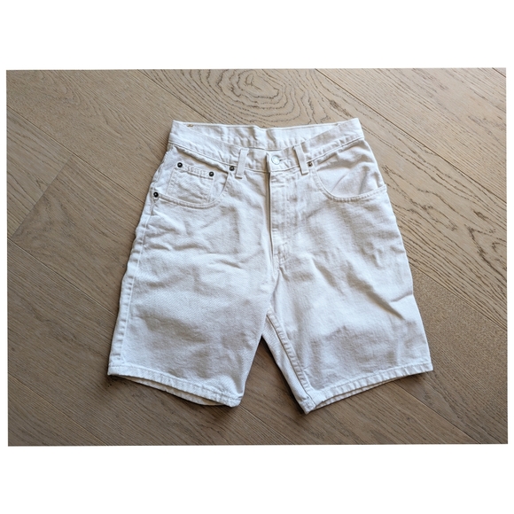 VINTAGE jean shorts, cream - Picture 1 of 8